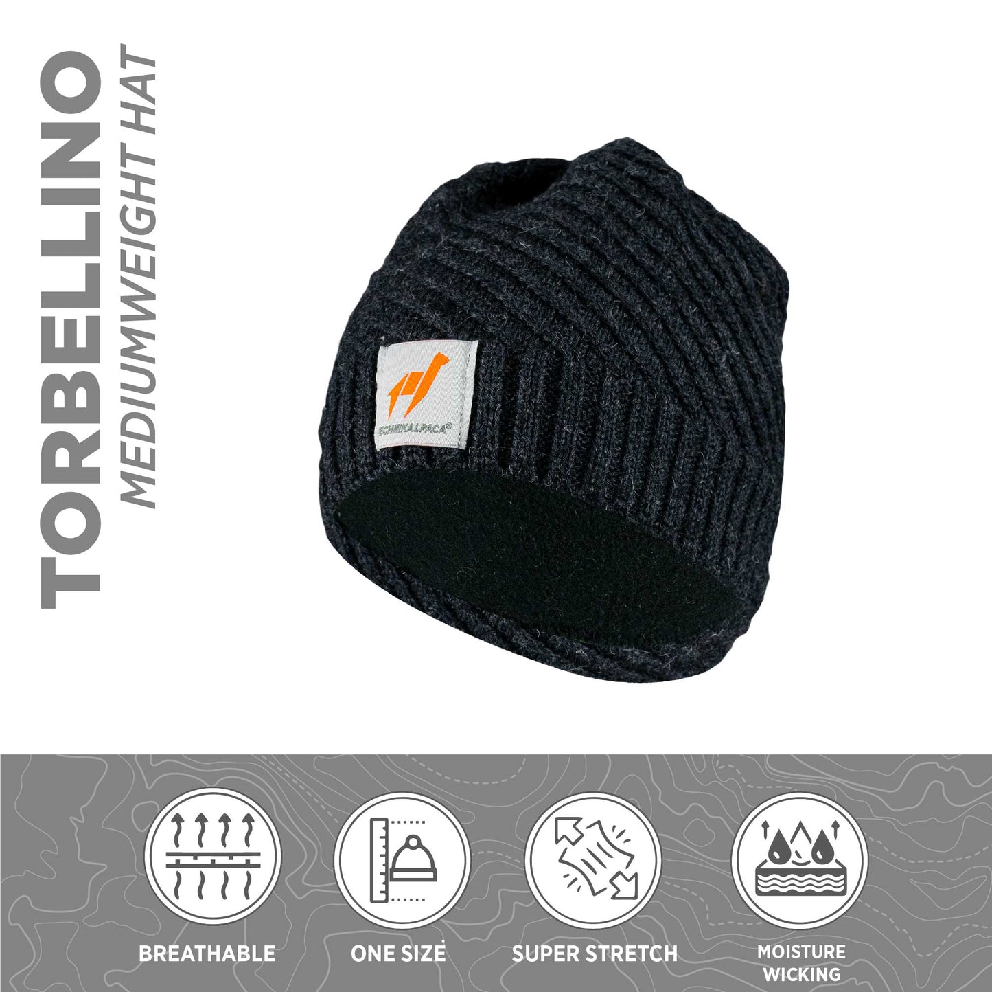 Premium-Mütze aus Alpaka-Merino und Bambus. Unisex | Torbellino
