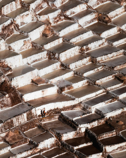 Close-up of a textured wall with geometric patterns