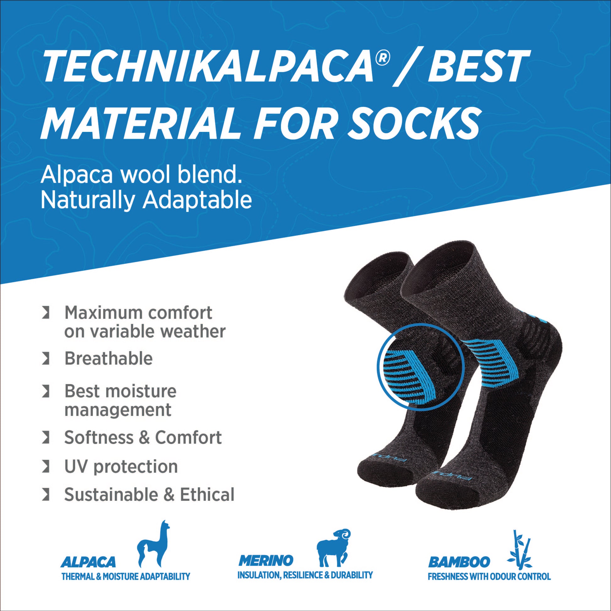 Calcetines de alpaca para exteriores | Camino