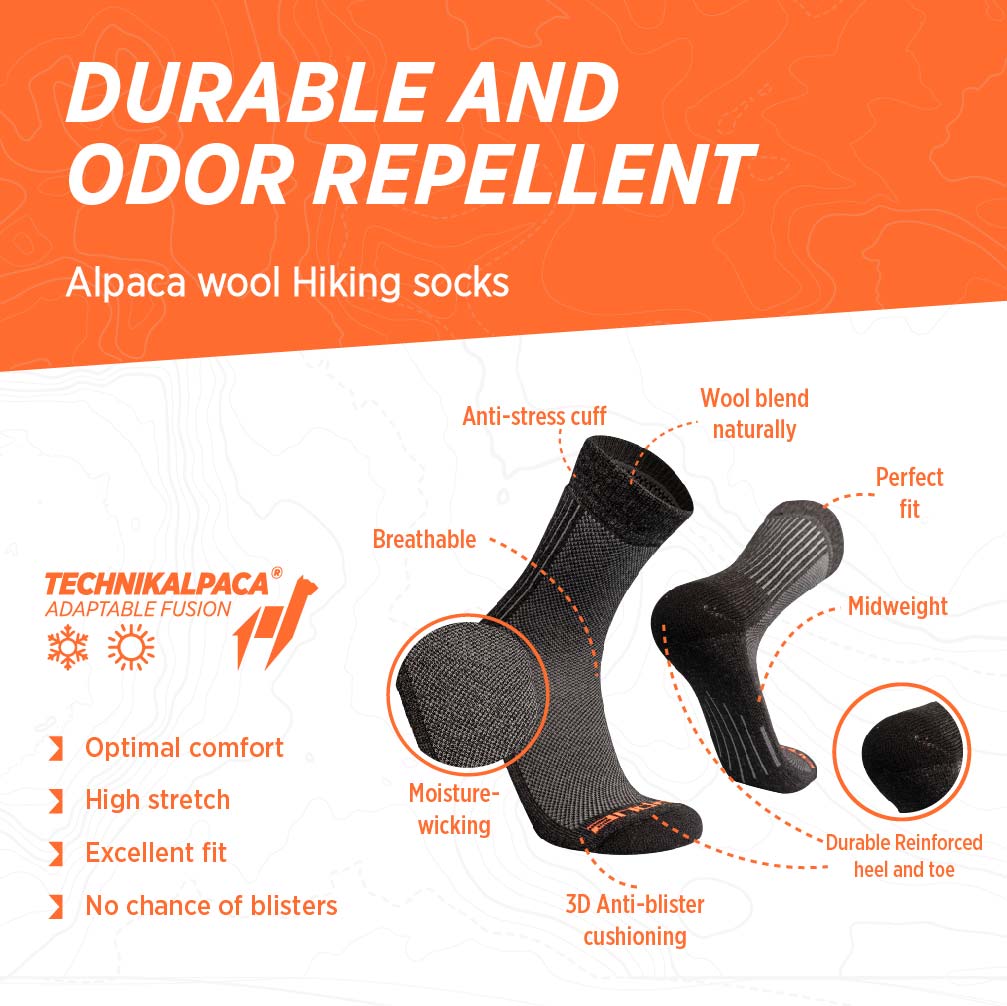 andante | Calcetines de caminata y caminata de alpaca