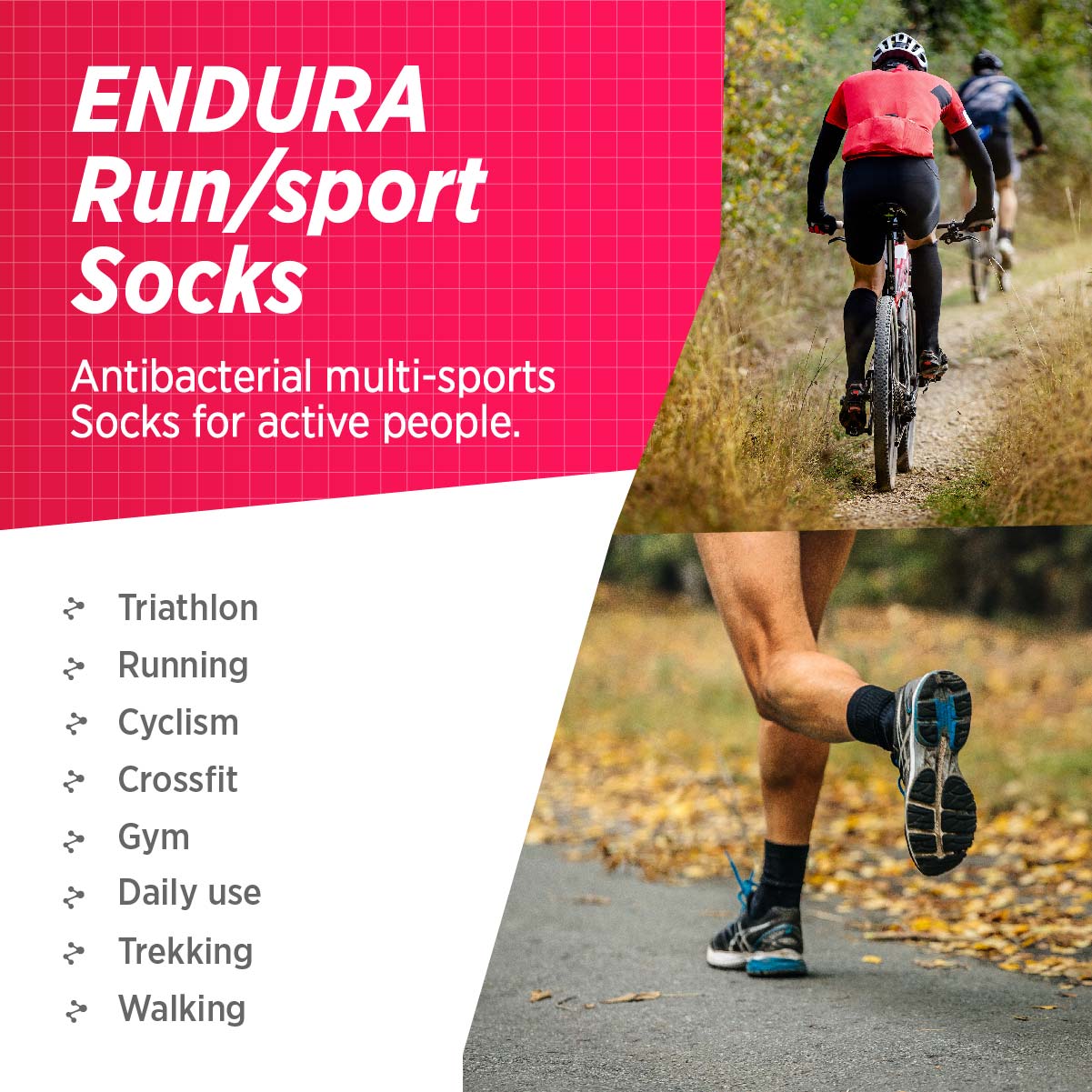 Sports compression socks for running | Endura