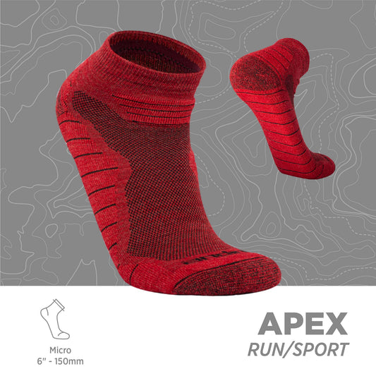 Alpaka Merino Socken Run Sportsocken | Apex