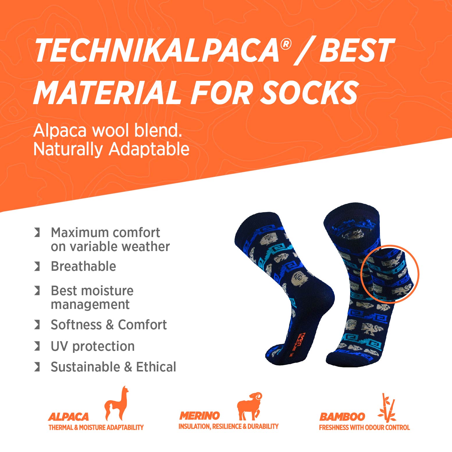 Calcetines Baby Alpaca Merino Heritage City Socks | chimú